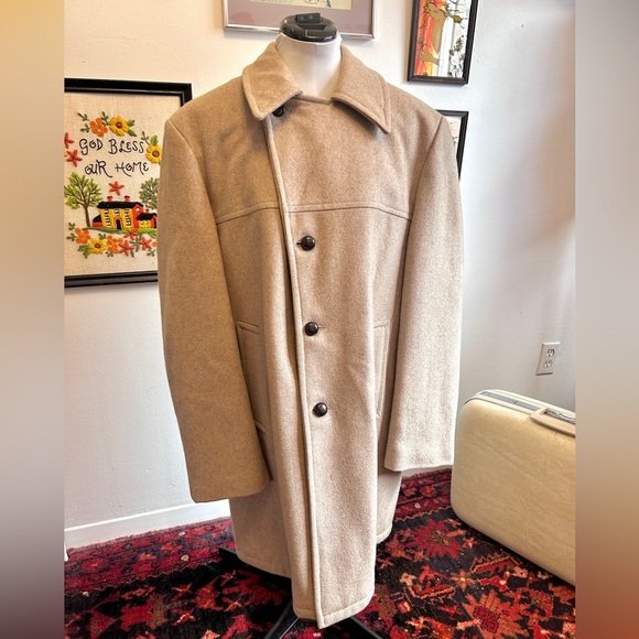 Vintage Sears The Men’s Store Wool Coat Classic 70s/80s Dress Overcoat - Picture 13 of 15